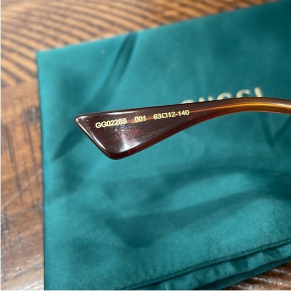 GUCCI GG0228S Oversized Glitter Sunglasses - Picture 11 of 14